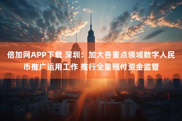 倍加网APP下载 深圳：加大各重点领域数字人民币推广运用工作 推行全量预付资金监管