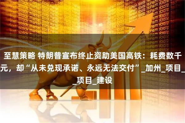 至慧策略 特朗普宣布终止资助美国高铁：耗费数千亿美元，却“从未兑现承诺、永远无法交付”_加州_项目_建设
