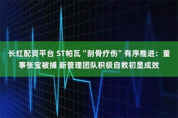 长红配资平台 ST帕瓦“刮骨疗伤”有序推进：董事张宝被捕 新管理团队积极自救初显成效